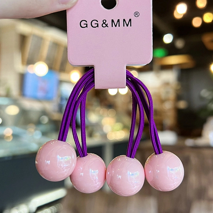 Kid'S Cute Simple Style Color Block Arylic Hair Tie