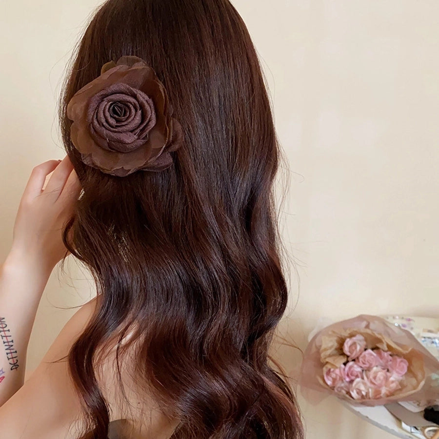 Women's Simple Style Classic Style Flower Cloth Hair Clip