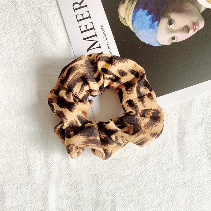 color leopard print hair band chiffon elastic hair rope nhof154782