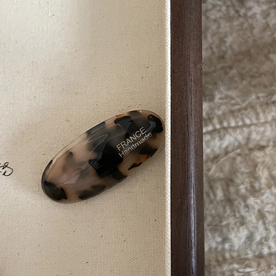 women's retro lady color block arylic hair clip