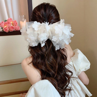 streetwear bow knot cloth hair clip