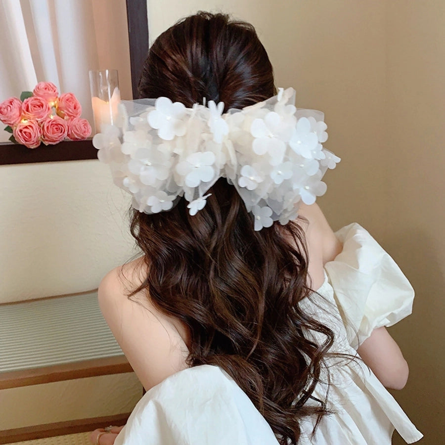 streetwear bow knot cloth hair clip