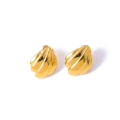 1 Pair Streetwear Geometric 304 Stainless Steel 18K Gold Plated Earrings
