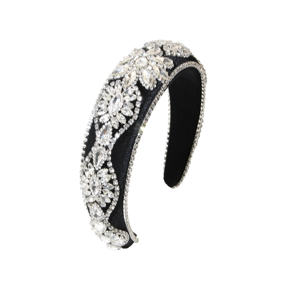 Women's Elegant Streetwear Geometric Flannel Rhinestones Hair Band