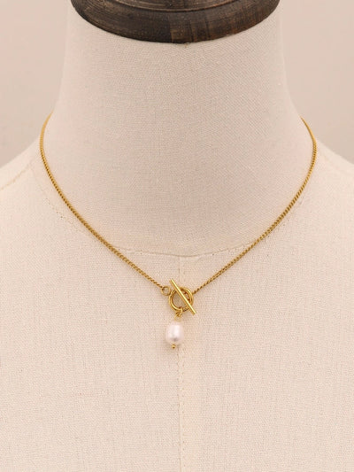 Jewelry Simple Style Classic Style Oval 304 Stainless Steel Toggle Pendant Necklace