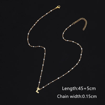 201 Stainless Steel Copper Letter Pendant Necklace