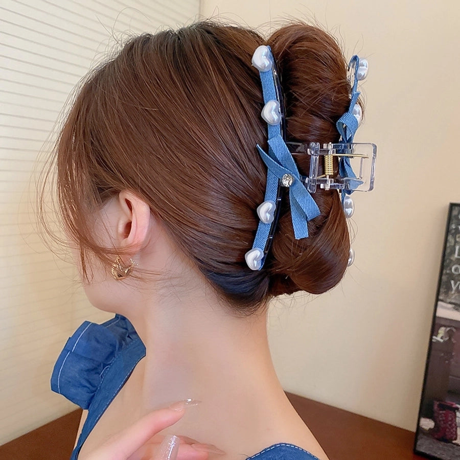 Women's Casual Simple Style Streetwear Bow Knot Arylic Hair Claws