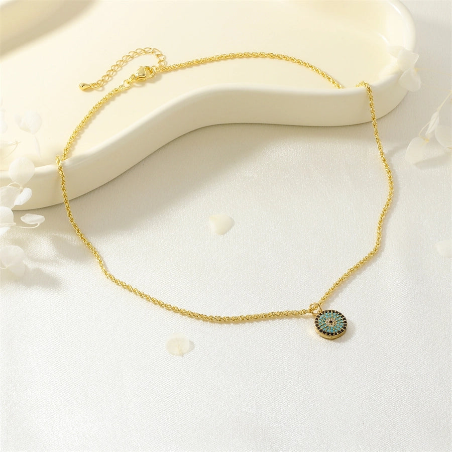 Jewelry Hip-Hop Eye Copper Zircon Inlay Bracelets Necklace