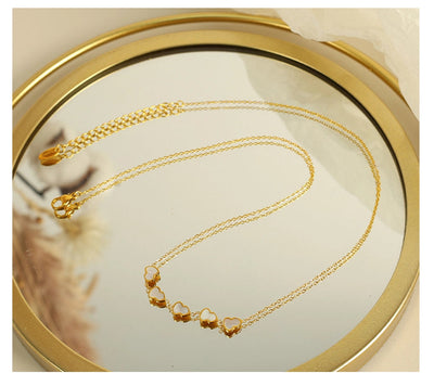 Jewelry IG Style Elegant French Style Gourd 304 Stainless Steel Shell 18K Gold Plated Polishing Pendant Necklace