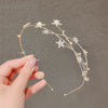fashion plaid cloth handmade artificial pearls rhinestones hair band 1 piece