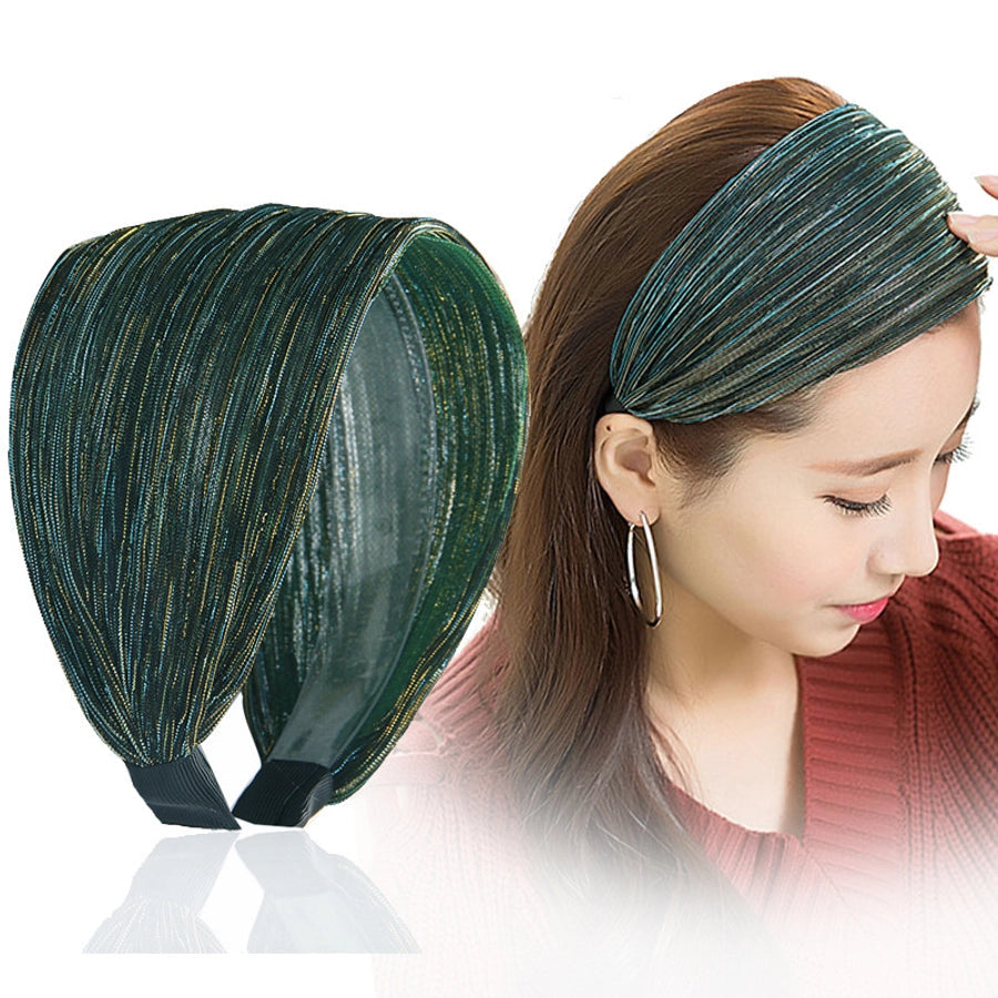 women's simple style stripe cloth resin lace hair band