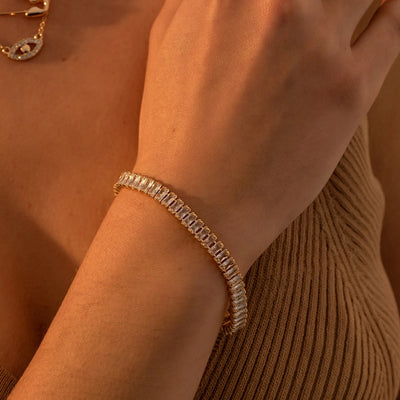 Simple Style Classic Style Shiny Geometric 304 Stainless Steel Bracelets In Bulk