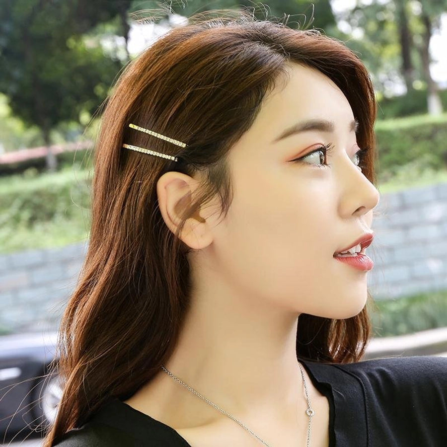 Women'S Fashion Solid Color Iron Plating Inlay Rhinestones Hair Clip