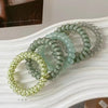 Fashionable Color Telephone Line Hair Ring Headwear Women's High Elastic Durable Tie Hair Rope Rubber Tendon Simple Tie Hair Rope