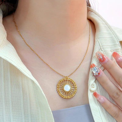 Jewelry Simple Style Classic Style Commute Round 304 Stainless Steel 316 Stainless Steel  18K Gold Plated Jewelry Set