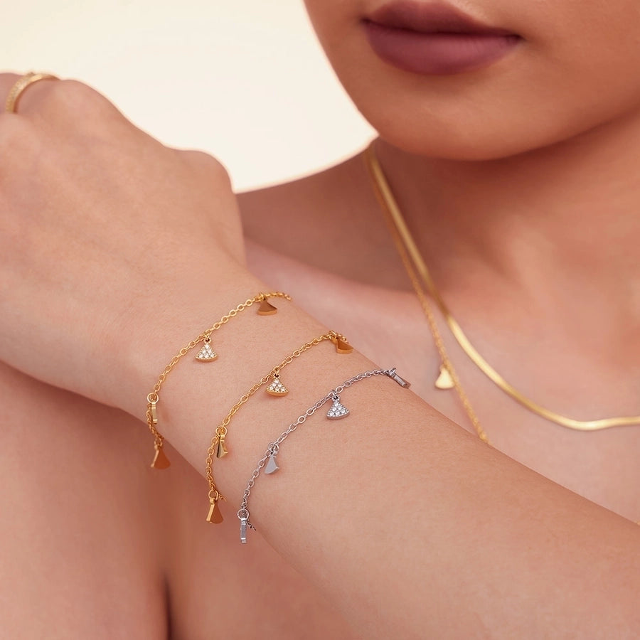 Jewelry Elegant Luxurious Vacation Geometric Titanium Steel 18K Gold Plated Jewelry Set