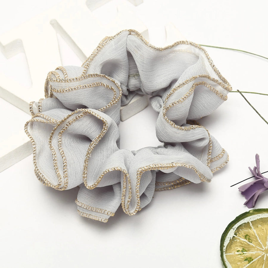 Women's Pastoral Solid Color Cloth Hair Tie