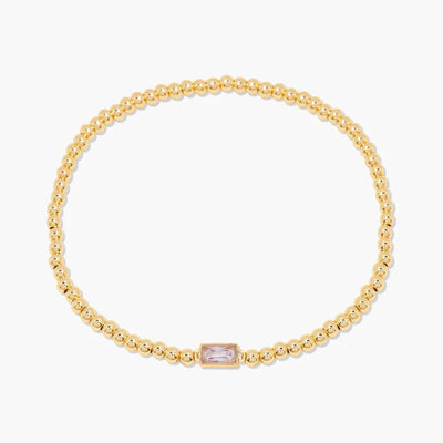 Simple Style Rectangle 201 Stainless Steel 304 Stainless Steel 18K Gold Plated Zircon Beaded Chain Bracelets In Bulk