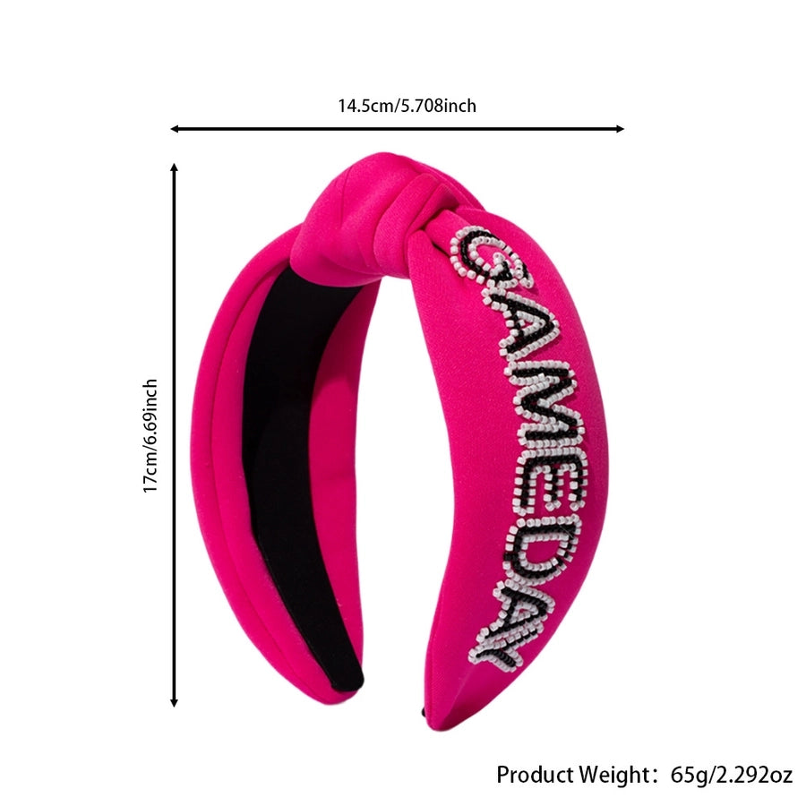 Women's Hip-Hop Retro Funny Letter Cloth Hair Band