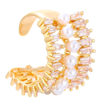 1 Piece IG Style Simple Style Geometric Plating Copper Ear Cuffs