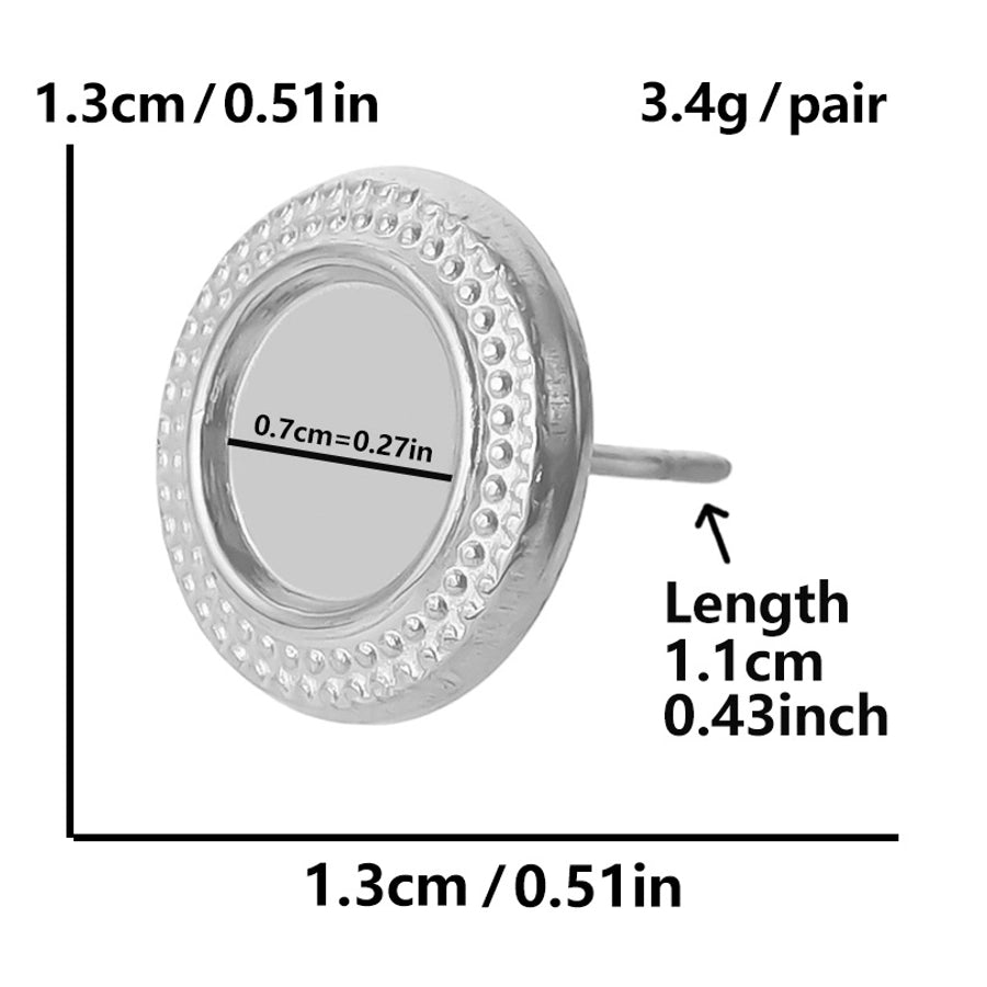 1 Pair Basic Classic Style Geometric Plating 304 Stainless Steel Ear Studs