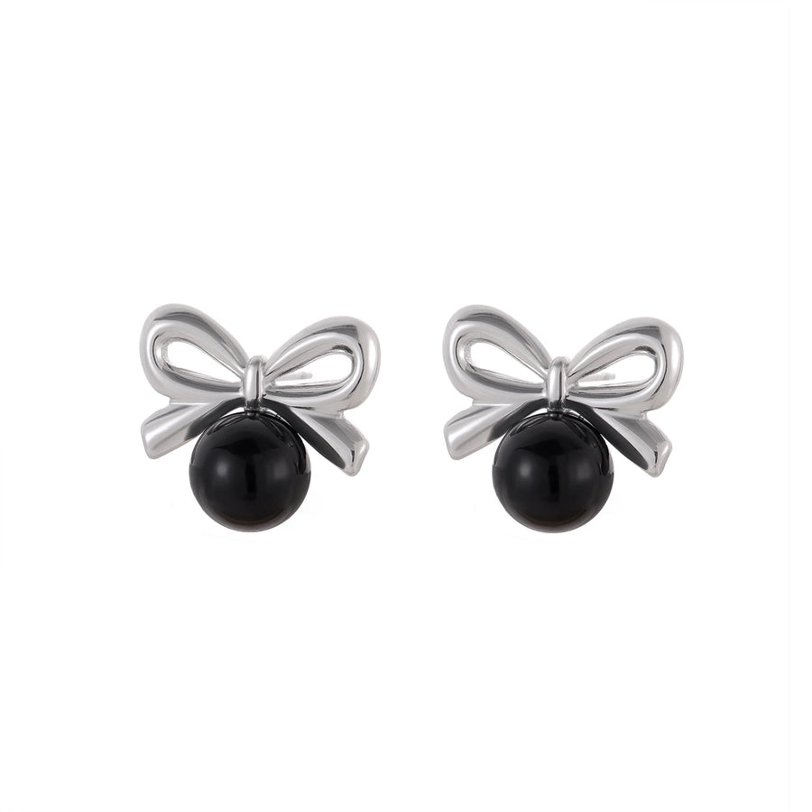 1 Pair Simple Style Bow Knot 304 Stainless Steel 18K Gold Plated Earrings