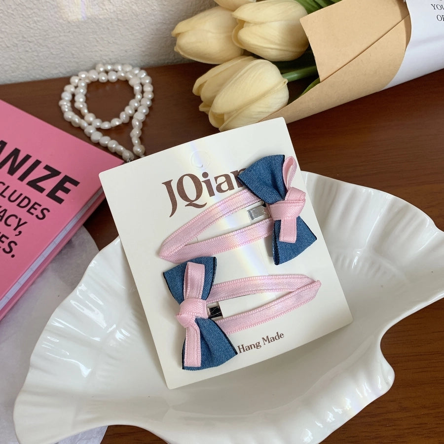 Women's IG Style Bow Knot Cloth Hair Clip