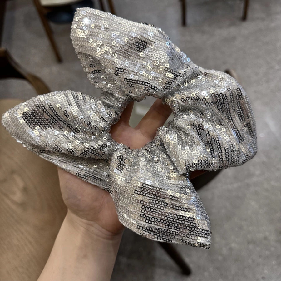 Women's Shiny Solid Color Sequins Hair Tie