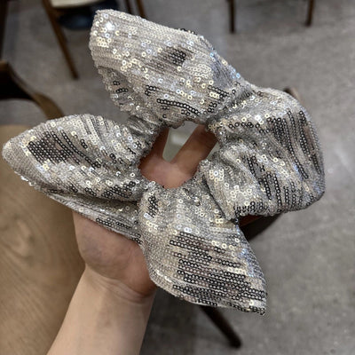 Women's Shiny Solid Color Sequins Hair Tie