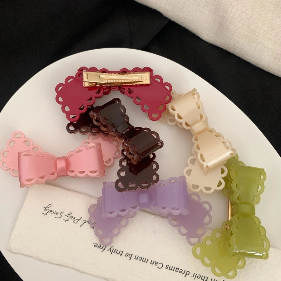 Women's Korean Style IG Style Bow Knot Acetic acid sheets Hair Clip