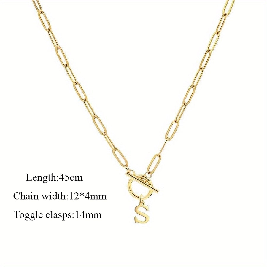 Jewelry Simple Style Classic Style Letter 201 Stainless Steel Pendant Necklace