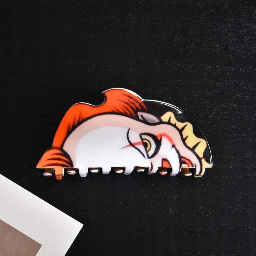 lady halloween pattern arylic hair claws