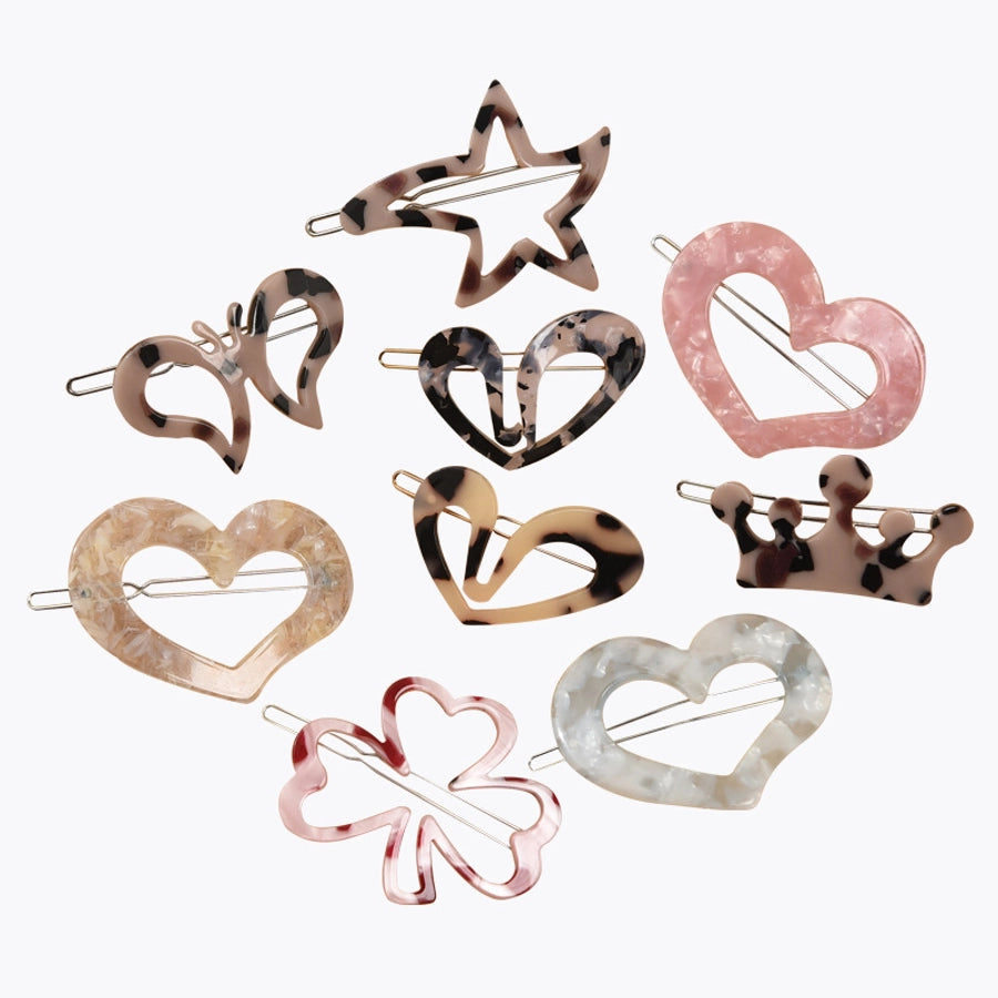 Women's Casual Simple Style Streetwear Star Heart Shape Arylic Hair Clip