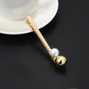 women's simple style geometric metal plating inlay artificial pearls hair clip