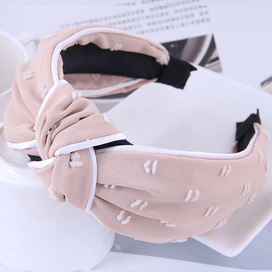 simple style solid color cloth patchwork hair band