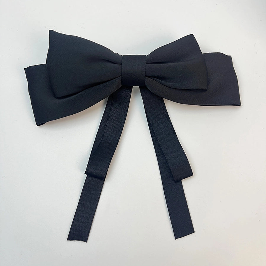 Big bow ribbon hairpin horizontal clip headdress temperament hair accessories high sense back head top clip spring clip