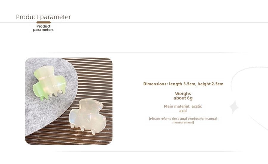 Beautiful Mini small size acetate grip bangs clip side broken hairpin hairpin air texture shark clip ponytail headdress