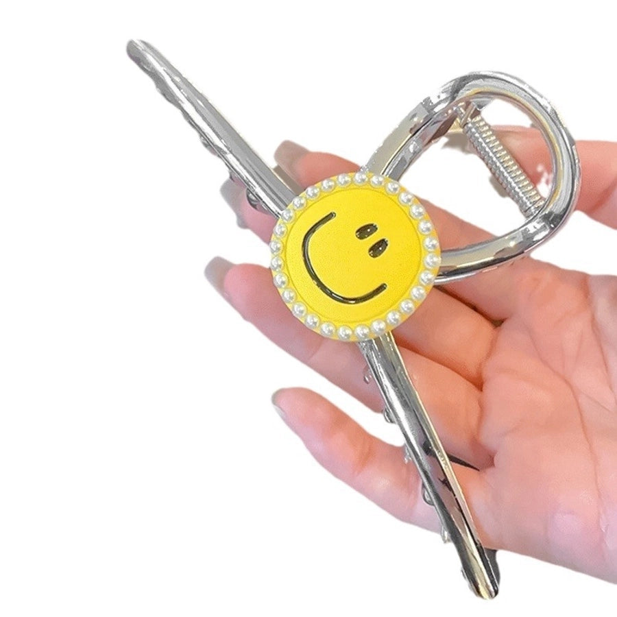 Women's Basic Simple Style Smile Face Metal Hair Claws