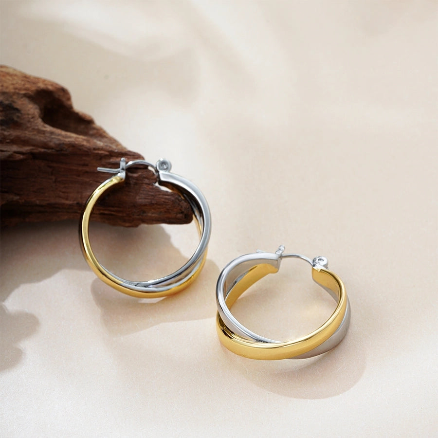 1 Pair Casual Simple Style Circle Copper Hoop Earrings