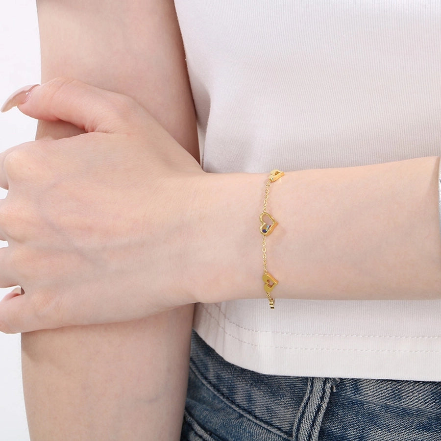 Vintage Style Streetwear Flower 304 Stainless Steel 18K Gold Plated Bracelets In Bulk