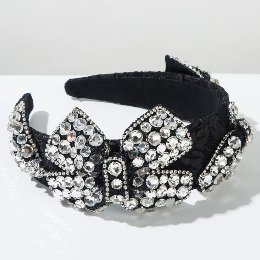 Women's Elegant Bow Knot Alloy Rhinestones Glass Hair Band
