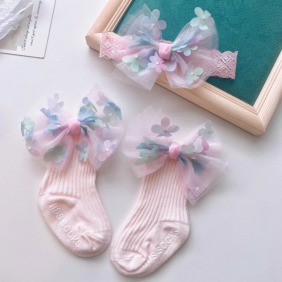 cute sweet flower bow knot ribbon lace sequins handmade hair band