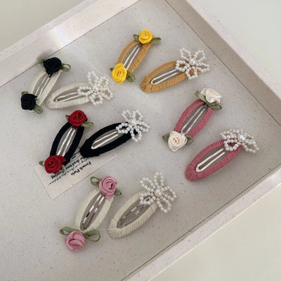 Women's Casual Simple Style Streetwear Flower Cloth Hair Clip