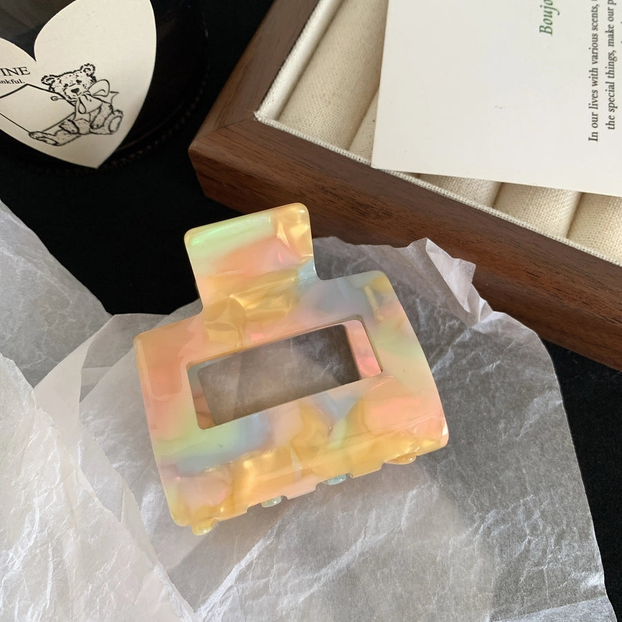 simple style classic style color block acetic acid sheets printing hair claws