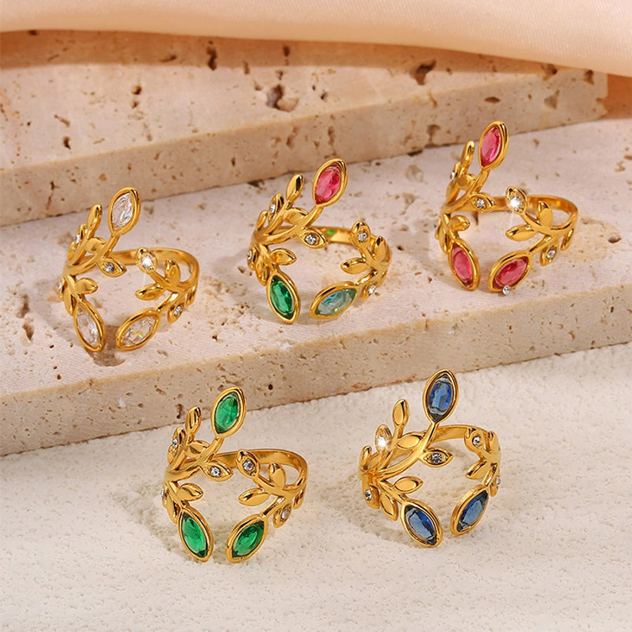 Jewelry Elegant Simple Style Shiny Geometric 304 Stainless Steel Open Rings