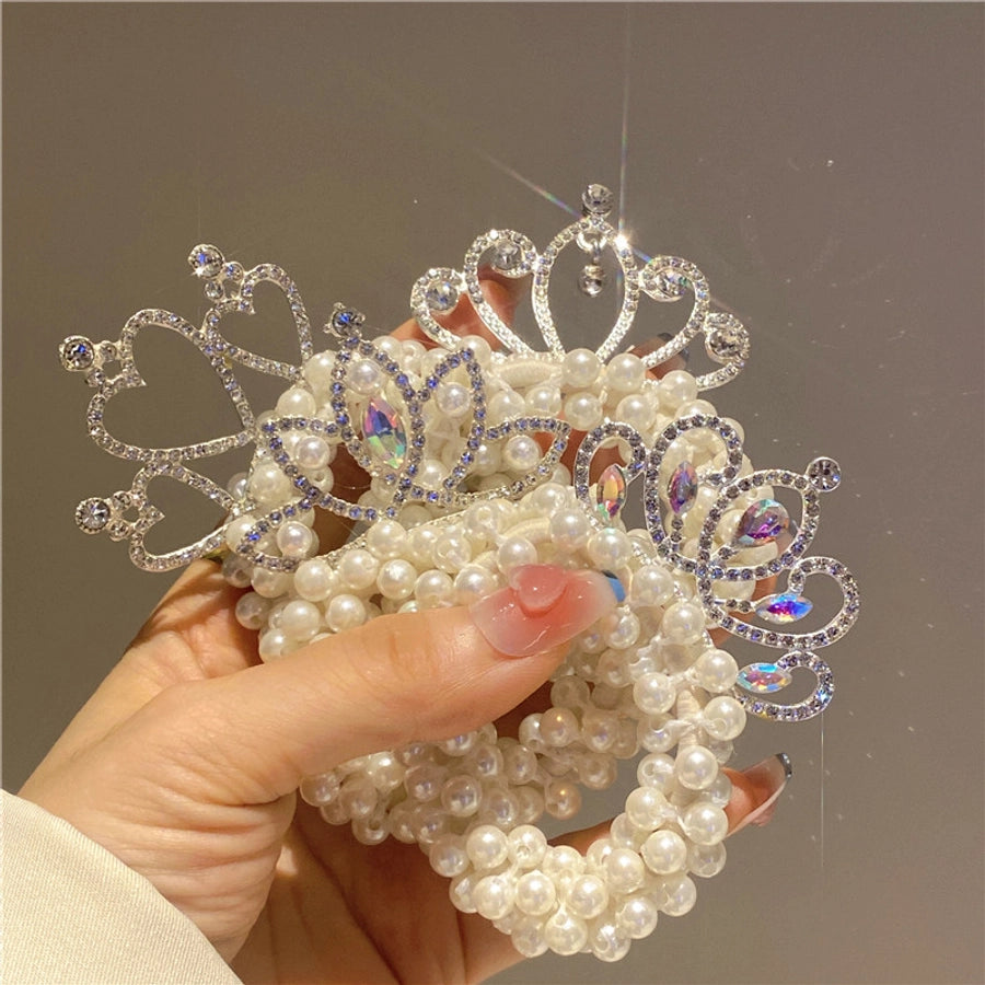 cute crown plastic hair tie