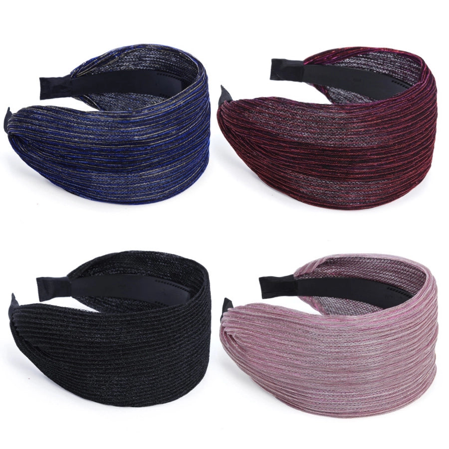 women's simple style stripe cloth resin lace hair band