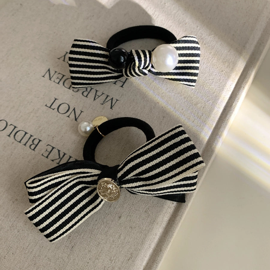 Women's Casual Simple Style Stripe Bow Knot Cloth Hair Tie