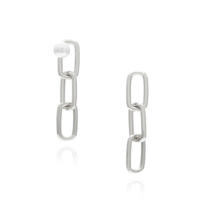 1 Pair Vintage Style Classic Style Geometric Plating Copper Pearl Drop Earrings