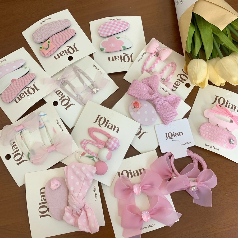 Women's Sweet Korean Style Bow Knot Sequins Hair Clip Hair Tie